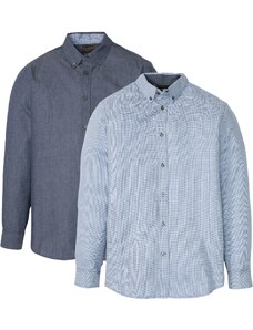 bonprix Biznis košeľa, dlhý rukáv (2 ks v balení), farba šedá