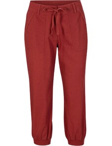 bonprix 3/4 plátené nohavice, Loose Fit, komfortný pás, farba červená
