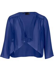 bonprix Šifónové bolero s recyklovaným polyesterom, farba modrá