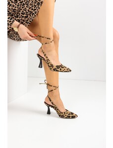 en7 Leopard dámske topánky na podpätku 4045