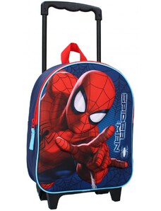 Vadobag Chlapčenský cestovný 3D batoh na kolieskach Spiderman - MARVEL