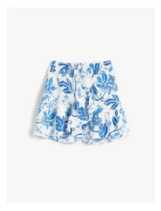 Koton Floral Mini Skirt with Ruffles