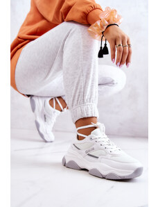 Bielo-sivé športové sneakersy pre ženy Big Star