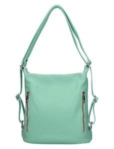 Dámska kožená batôžko kabelka Italia Maura - zelená
