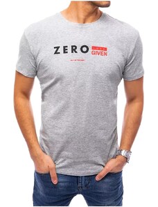 Svetlosivé pánske tričko s potlačou zero