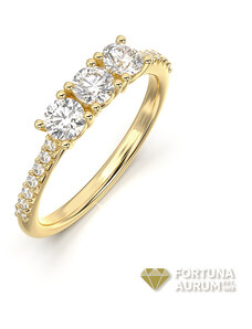 Briliantový prsteň 22155B/Z/, žlté zlato