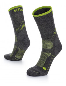 Unisex outdoorové ponožky Kilpi MIRIN-U s merino vlnou svetlo zelená