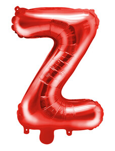 PartyDeco Fóliový balón Mini - Písmeno Z 35 cm červený