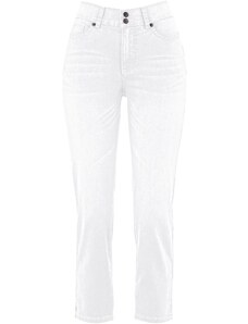 bonprix Slim Fit džínsy, pohodlný pás, Mid Waist, farba biela