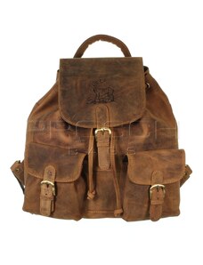 Kožený batoh Greenburry 1711-Stag-3 hnedý