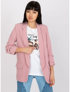 Fashionhunters Lady's light pink jacket with pleats
