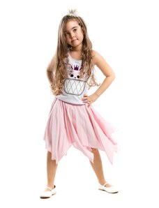 mshb&g Rocker Bunny Girl's T-shirt Handkerchief Skirt Set