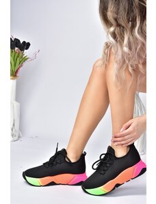 Fox Shoes Topánky Fox Čierna/multilátková Hrubá podrážka Dámske tenisky Športová obuv