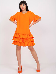 FPrice Dámske šaty-CHA-SK-1407-3.58P-oranžové