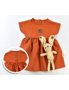 Popshops Dievčenské letné šaty - Zajačik, oranžový