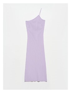 Dilvin 90117 Pletené šaty s jedným ramienkom - fialová