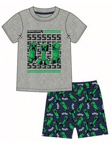 MOJANG official product Chlapčenské letné pyžamo / šortky + tričko / Minecraft TNT - Creeper