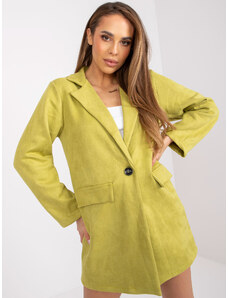 Fashionhunters Women's light green blazer made of ecological suede Irmina