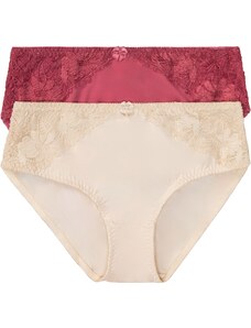 bonprix Maxi nohavičky s recyklovaným polyamidom (2 ks), farba ružová, rozm. 56/58