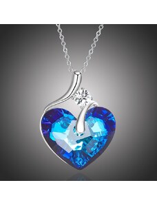 Éternelle Exkluzivní náhrdelník Swarovski Elements Lily Blue - srdce