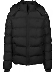 Čierna pánska zimná bunda Urban Classics Hooded Puffer
