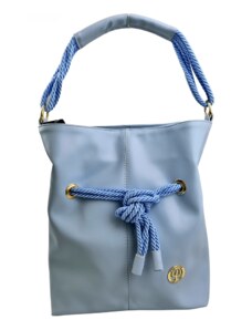 Katrin's Fashion Modrý Mešok kabelka s lanom Prestige