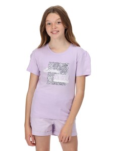 Detské bavlnené tričko Regatta BOSLEY V svetlo fialová