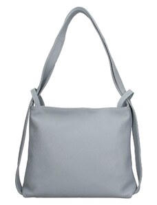 Dámska kožená batôžko-kabelka Italia Maria - svetlo modrá