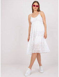 BASIC Biele letné šaty s čipkou -TW-SK-BI-82345.19P-white