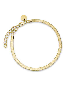 Šperky Rosefield náramok TOC Bracelet Flat Snake 3mm Gold