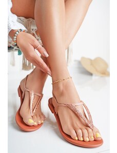 Grendha Tmavoružové gumené sandále Cacau Elegante
