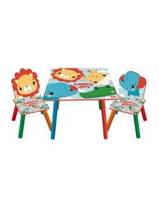ARDITEX Detský drevený stolík + stoličky FISHER PRICE, FP10298