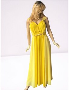 šaty žlté dlhé Rinascimento - Kitana