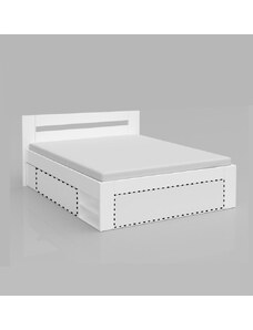 DREVONA posteľ REA KIRA 160, dvojlôžko, biela