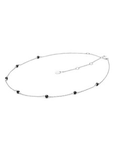 Gaura Pearls Stříbrný náhrdelník s onyxem Maira - stříbro 925/1000, onyx