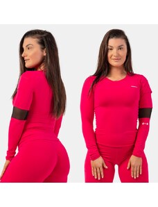 NEBBIA - Funkčné tričko dámske s dlhým rukávom Smart Pocket 418 (pink)
