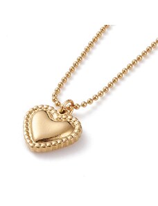 MSPERK Dámsky náhrdelník srdce s retiazkou 46 cm z chirurgickej ocele