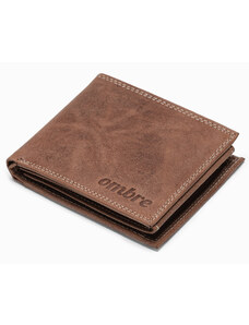Ombre Clothing Pánska kožená peňaženka - svetlohnedá A092