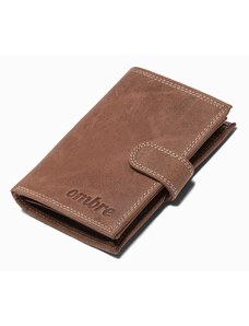 Ombre Clothing Pánska kožená peňaženka - svetlo hnedá A091