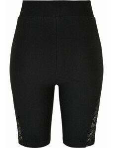Dámske šortky // Urban Classics Ladies High Waist Lace Inset Cycle Shorts black