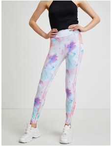 Pink-blue-white womens patterned leggings Guess Alice - Women