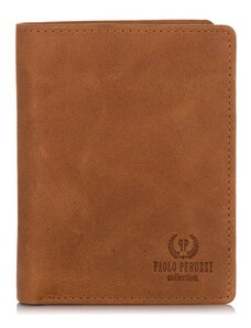 PAOLO PERUZZI Pánska kožená peňaženka | hnedá IN-01-BR