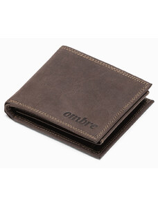 Ombre Clothing Pánska kožená peňaženka - hnedá A092