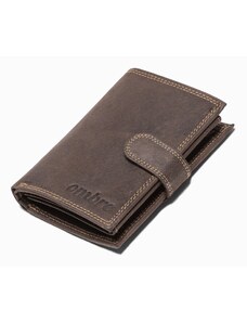 Ombre Clothing Pánska kožená peňaženka - hnedá A091