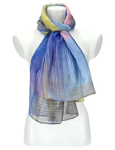 Cashmere Letná dámska farebná šatka 184x70 cm modrá