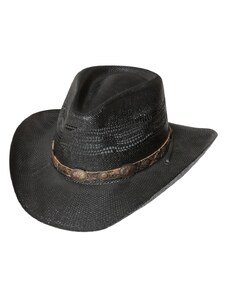 Čierny slamený westernový klobúk - Stars and Stripes - Fresno