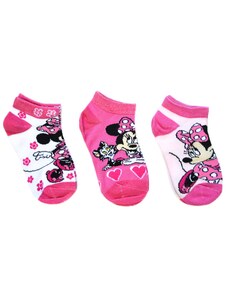 Setino Dievčenské členkové ponožky Figaro a Minnie Mouse - 3 ks