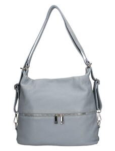 Dámska kožená batôžko-kabelka Italia Ariana - svetlo modrá