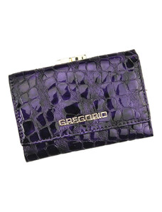 Dámska malá fialová kožená peňaženka Gregorio FS117