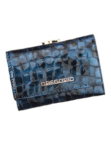 Dámska malá modrá kožená peňaženka Gregorio FS117
